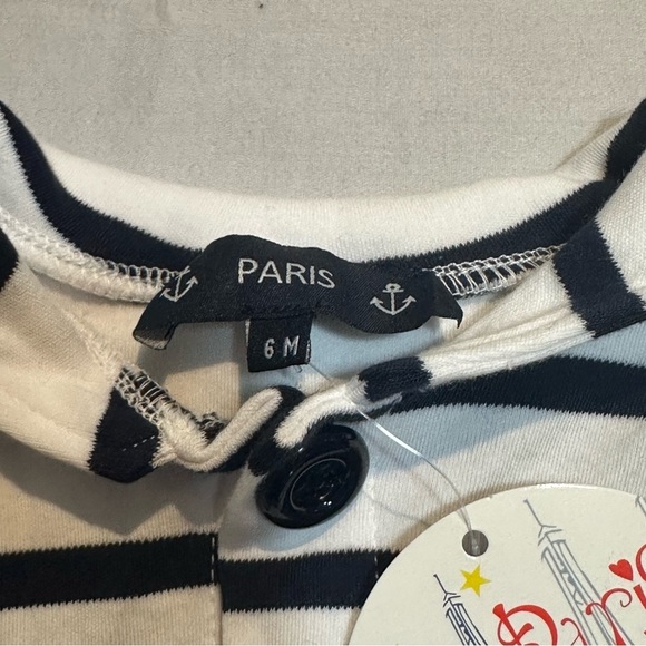 Striped Paris Kids Dress - Picture 2 of 3
